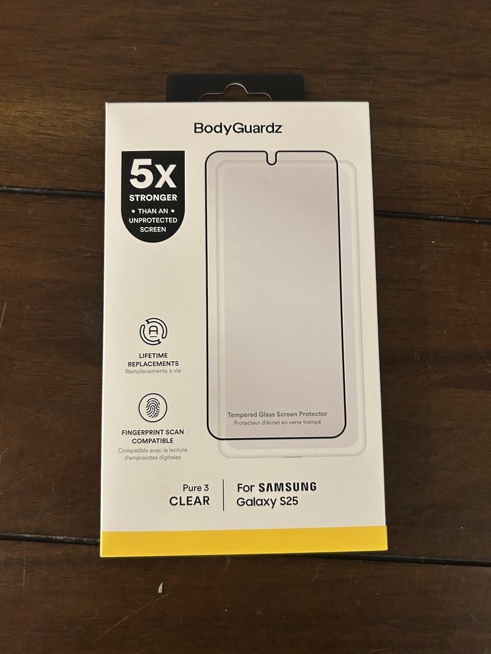 BodyGuardz Pure 3 Clear Glass Screen Protector Samsung Galaxy S25 Tempered